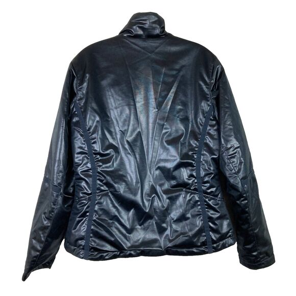Nike Women’s Reversible Padded Jacket Size M Black Medium Weight Full Zip - Picture 2 of 8